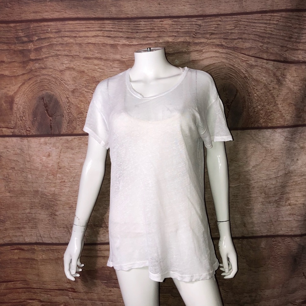 Brandy Melville Linen T Shirt One Size
